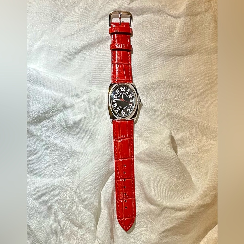 Chase Durer Oxygene Red Leather Watch